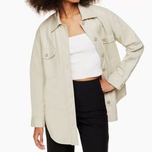 Aritzia Wilfred Faux Leather Shirt Jacket